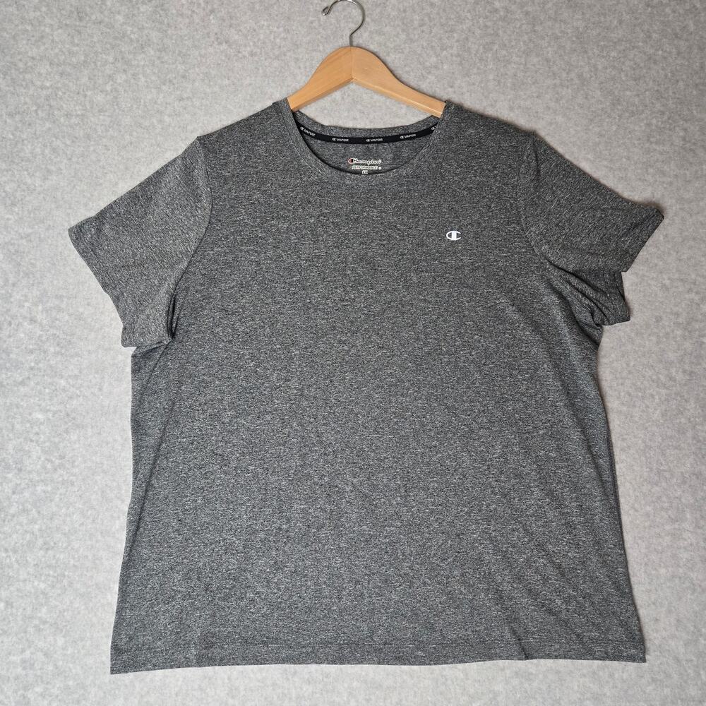 Champion Men's Performance Vapor Athletic Gray Short Sleeve Shirt - Size 2XL
